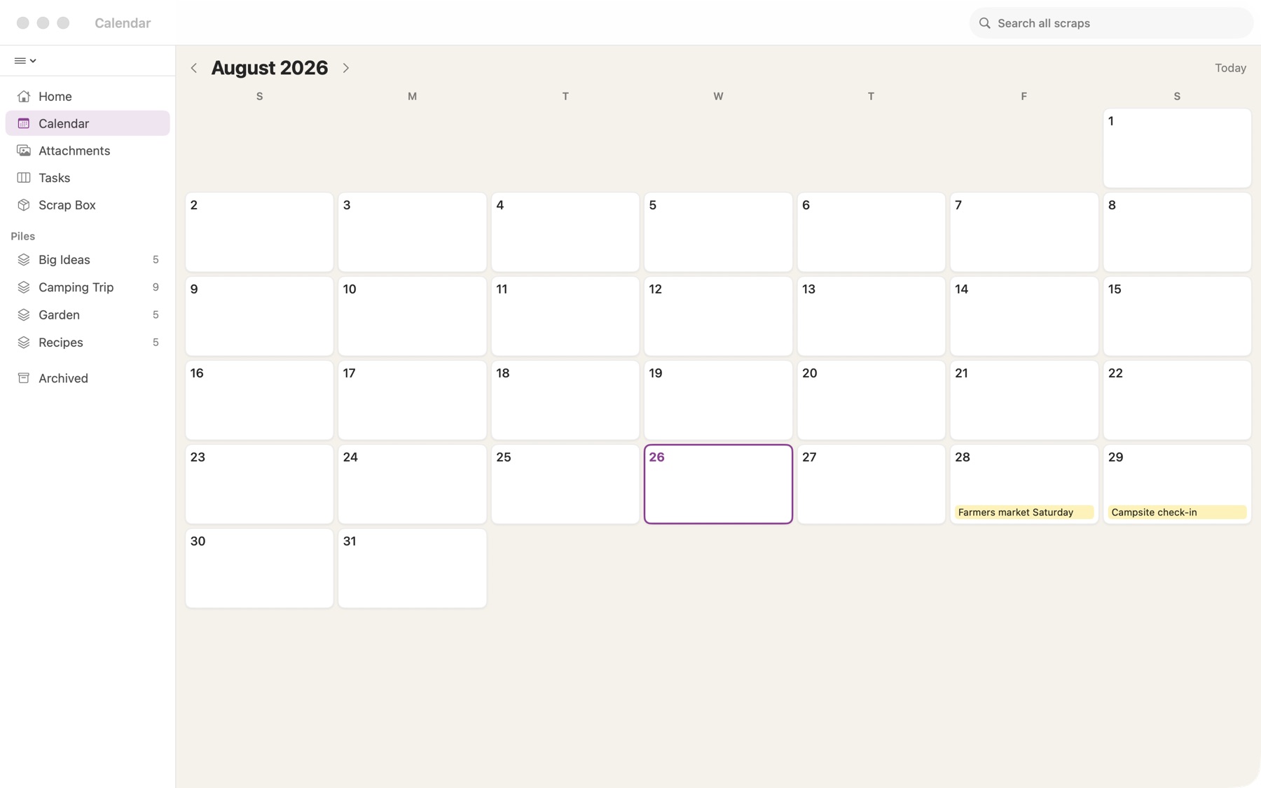 The calendar on the Mac, two-way with your calendar accounts
